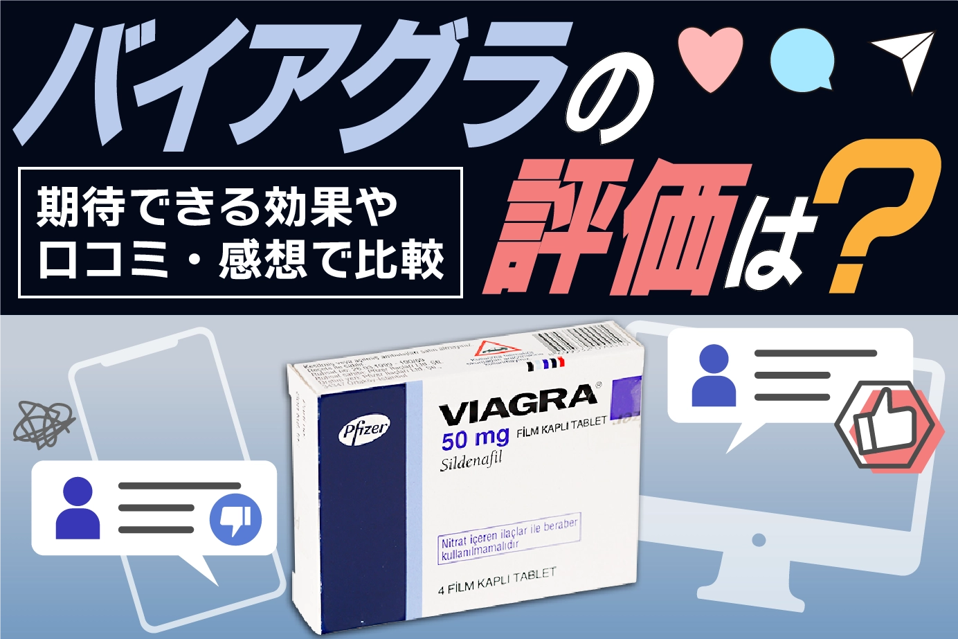 バイアグラの口コミ・評判は?実際に飲んでみた人の評価を紹介