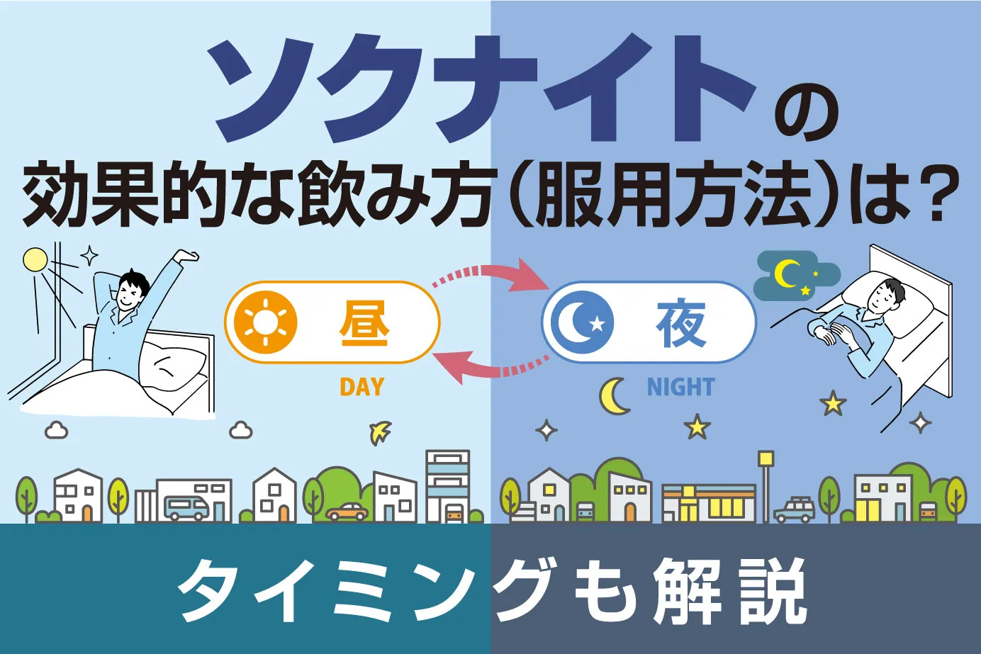 ソクナイトの効果的な飲み方（服用方法）は？タイミングも解説